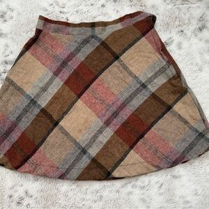 Urban Outfitters Plaid A-Line Skirt - Brown and Red Vintage like
